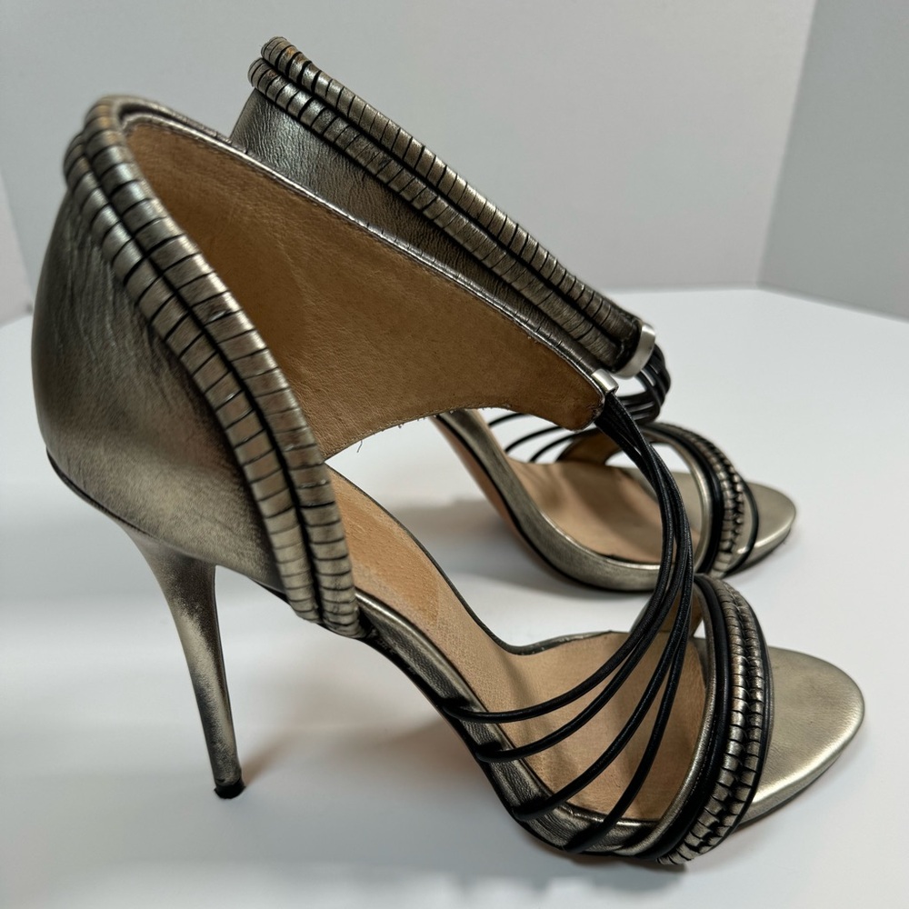 L.A.M.B. LAMB Women's Karoline Strappy Stiletto Heels Gunmetal size 10 M Y2K - Picture 6 of 16